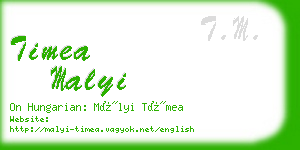 timea malyi business card